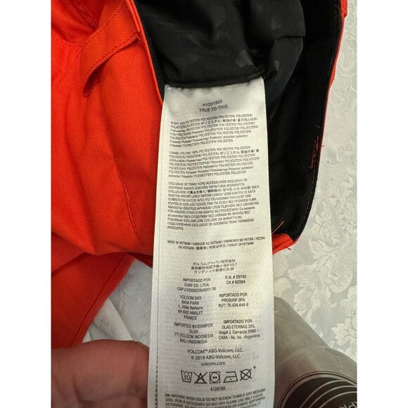Volcom Frochickie Insulated Women’s Size Large Orange Ski Snowboard Pants - Picture 5 of 12